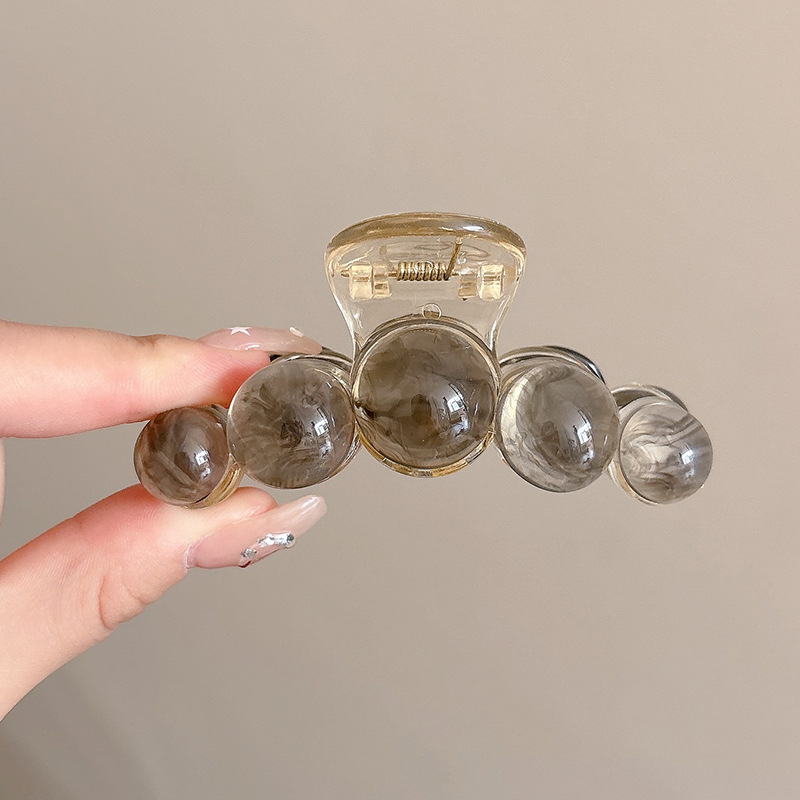 2#スフマート黒とグレーのビーズ 7.5cm