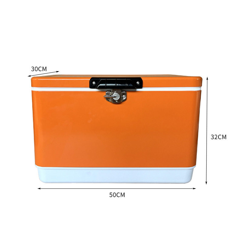 オレンジ色の断熱ボックス 50x30x32cm