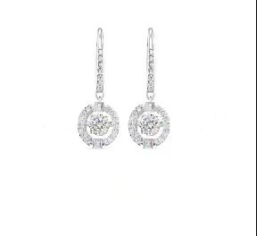 プラチナ ビート ハート イヤリング