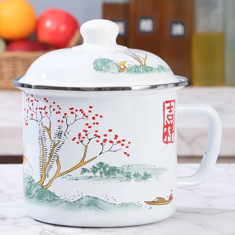 高さ14cmバケツカップ【風景画】 1300ml