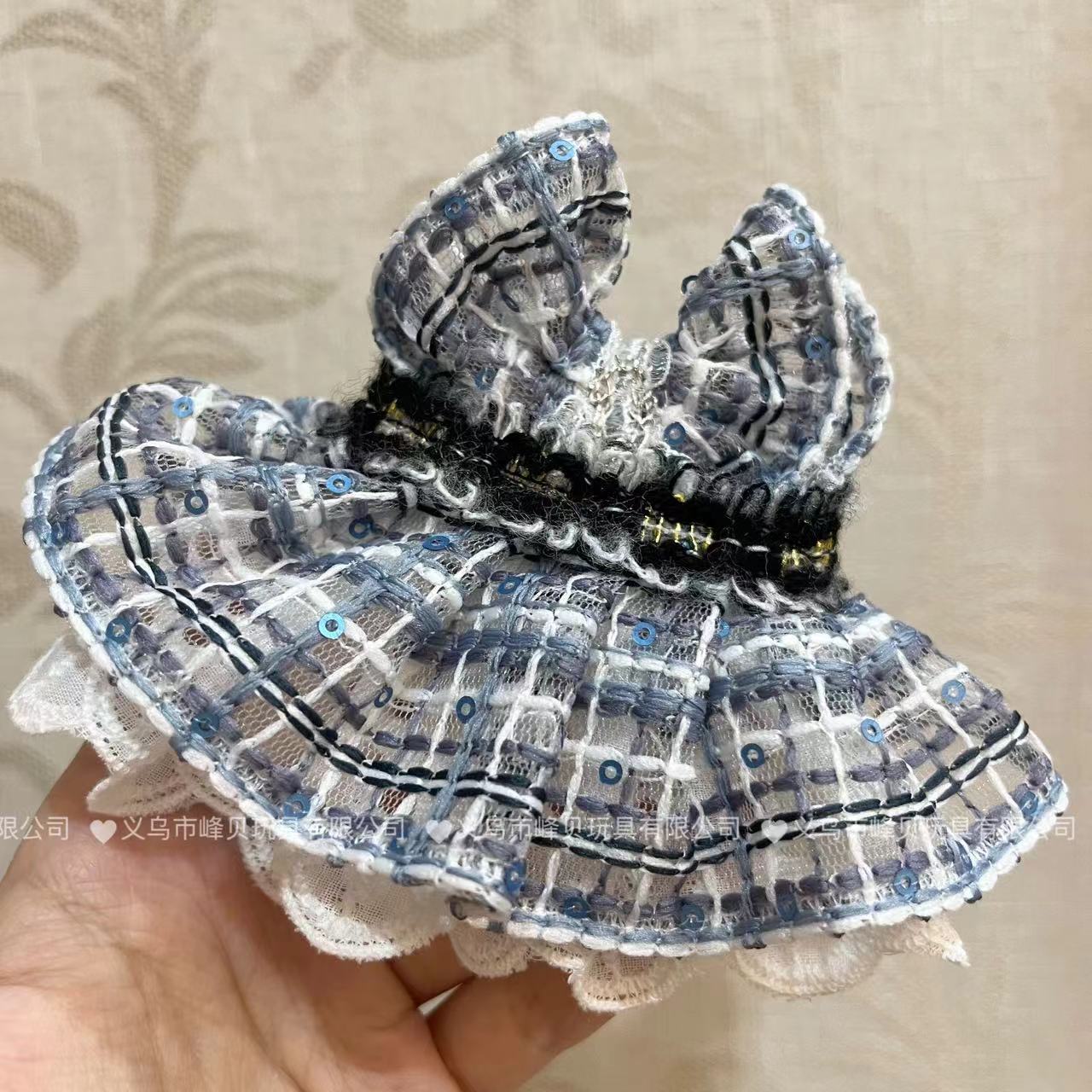 青と白の中空プリンセス サスペンダースカート