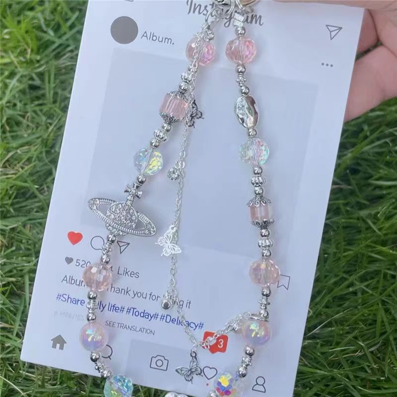 ピンク【蝶タッセル】【透明クリップ無料】