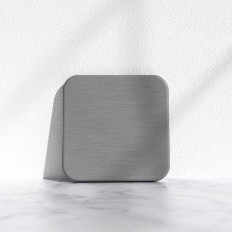 正方形 - ミディアムグレー (10*10*0.9cm)