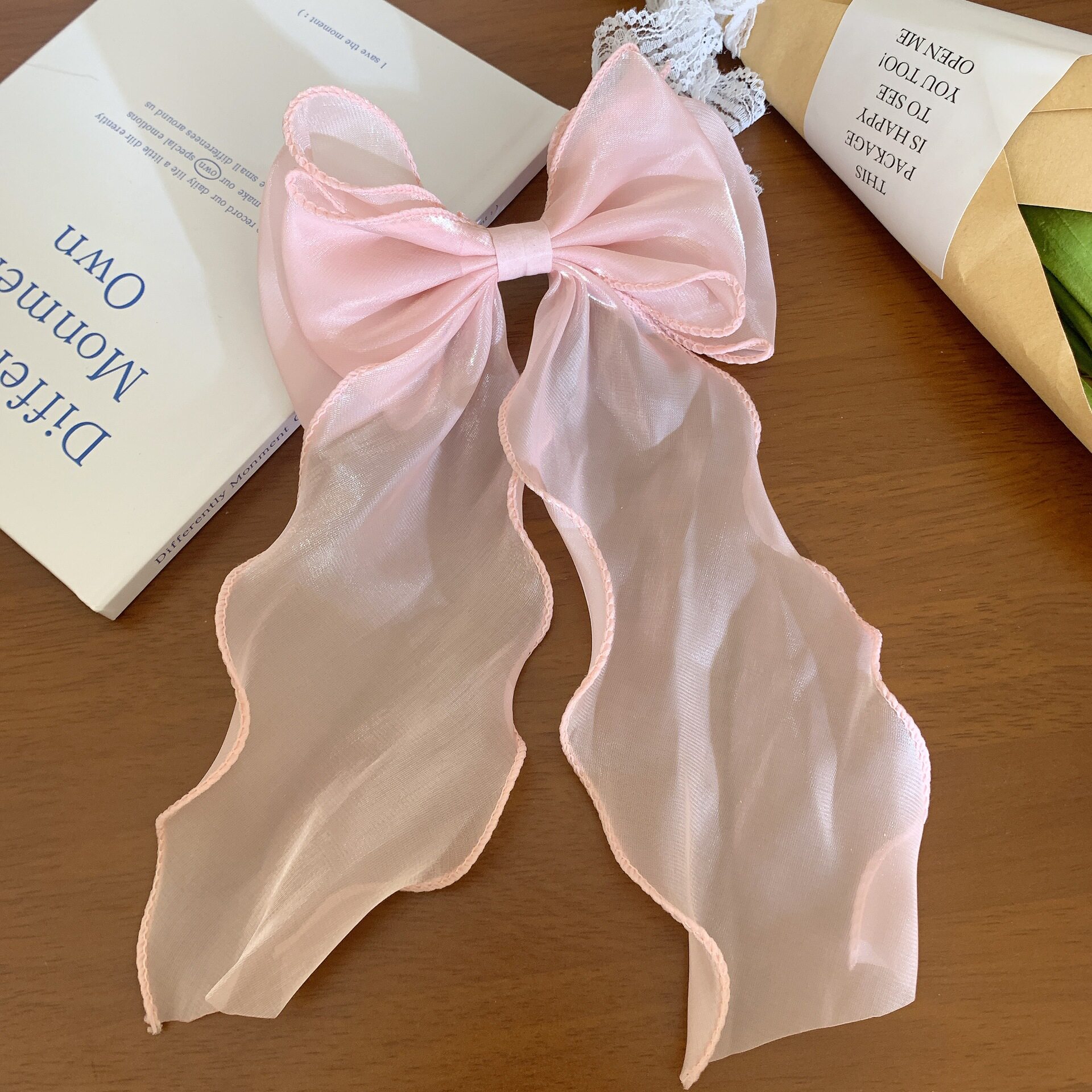 0639-4#ピンクリボンアヒルクリップ