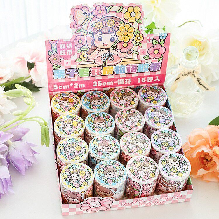 35123-Li Zijun Flower Room Story テープ シングルロール (4 スタイル混合)