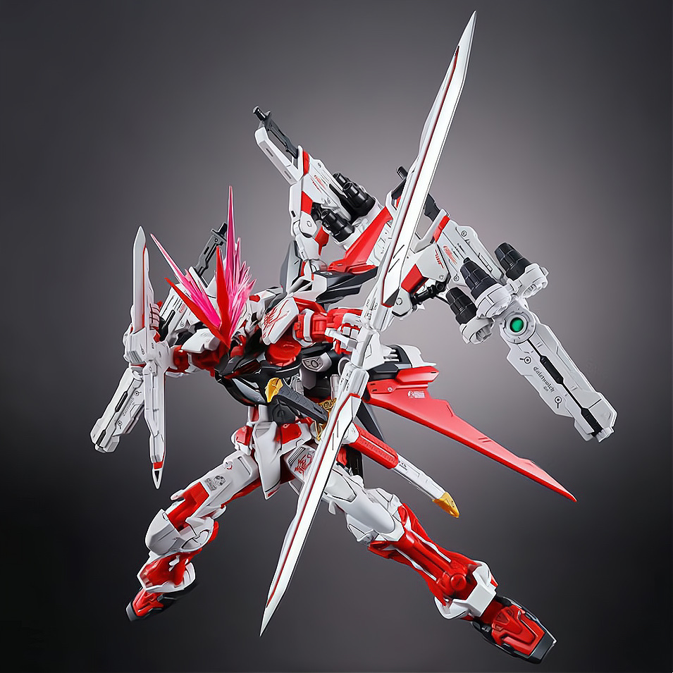 レッドドラゴン異端者+王の剣+銃盾+フリースタンド単体モデル