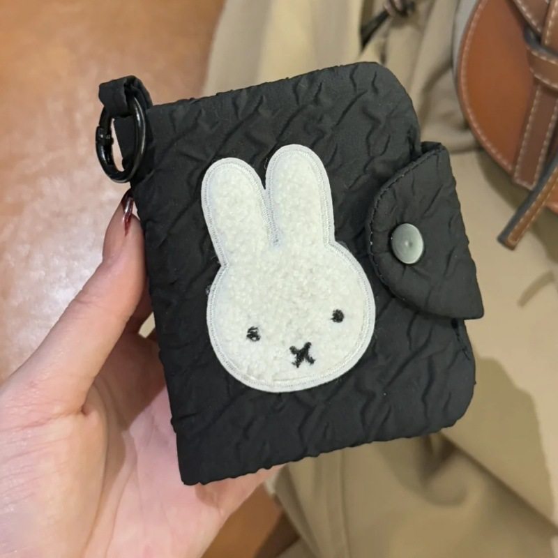 ブラックミッフィー多機能カードホルダー（ストラップなし）