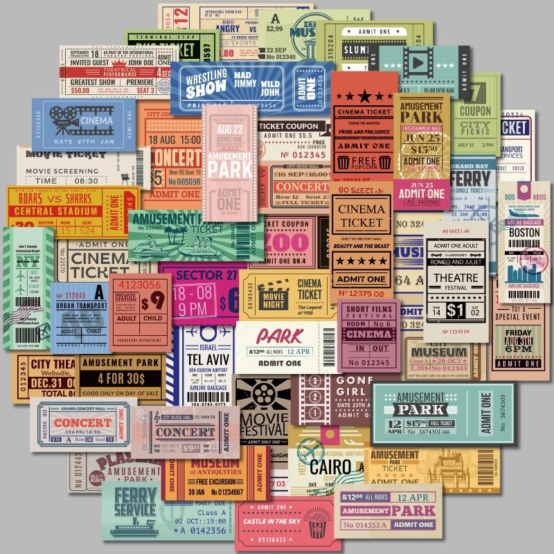 50枚のチケットシール