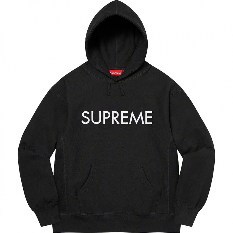 E549Supreme 22FW Capital フード付きスウェットシャツ ブラック