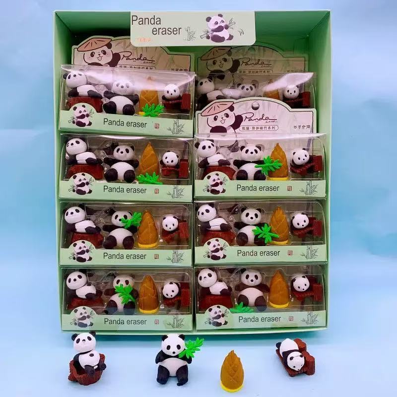 パンダ消しゴム 4個パック