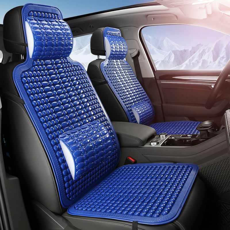 シングルシート - PEプラスチック腰当てクッション+ヘッドレスト（ネイビーブルー）✓