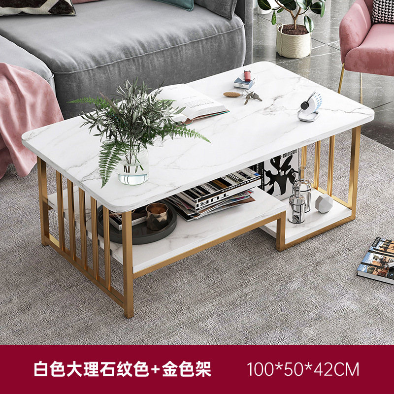 【熱売金】白大理石紋色 + 金架100*50*42cm