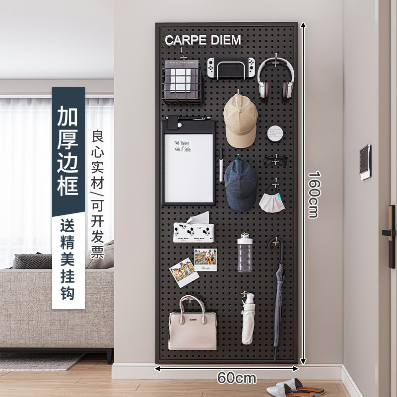 160×60cm-ブラック フック10個付き