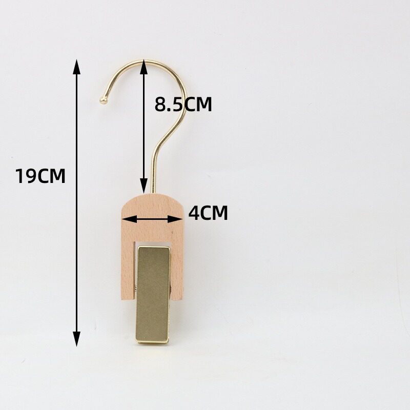 無塗装ブナ模造ゴールドサークルフックシングルクリップ