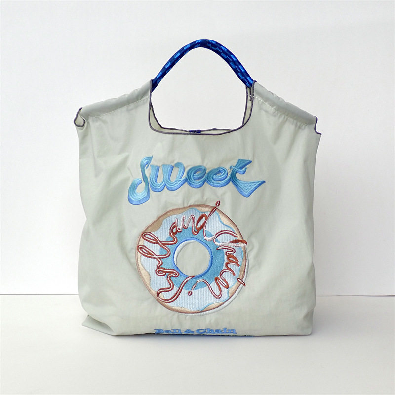 【刺繍金】ブルーグレードーナツ