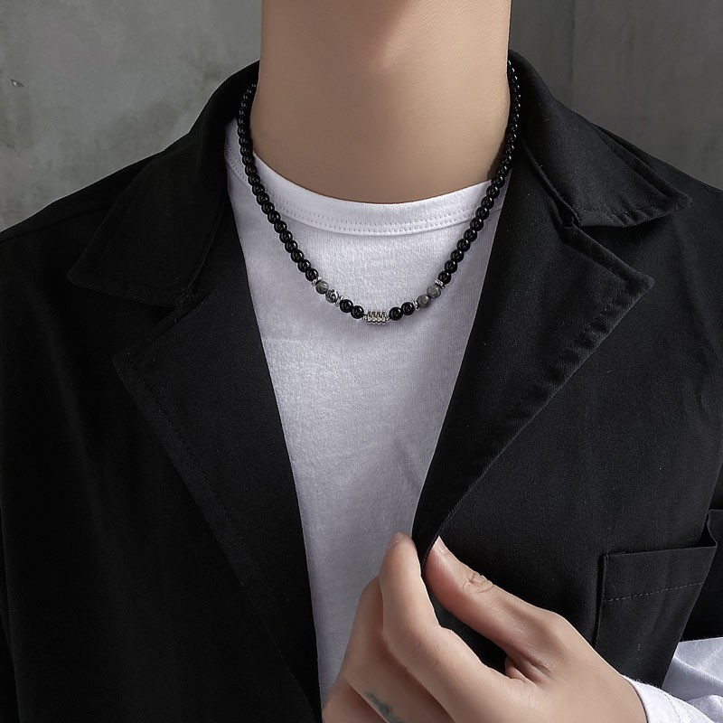 L055-D(マップストーンネックレス) 55cm