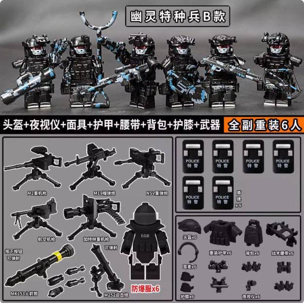 【タイプB】重装ゴースト6名+重武7種+シールド