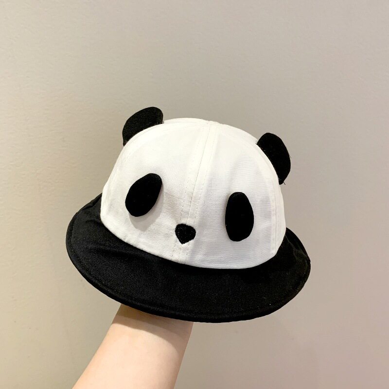 パンダバケットハット ホワイト+46-50cm+フリーサイズ
