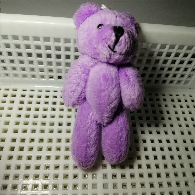 8cm紫色の毛の長い熊
