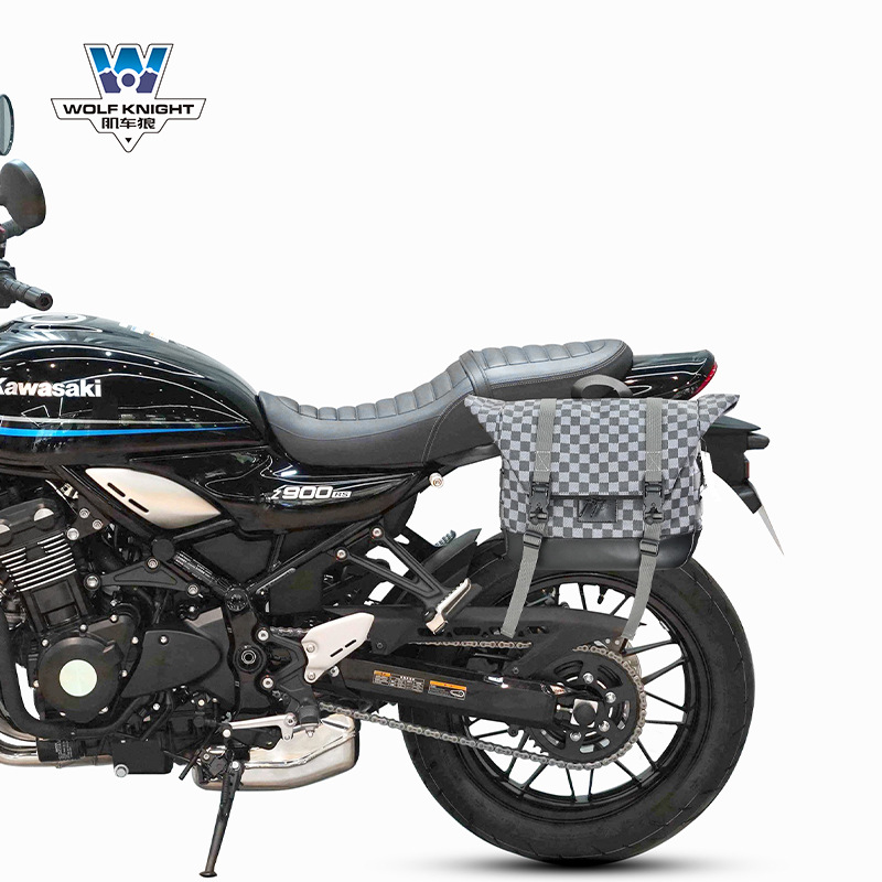 Z900rs-シングル左(格子灰) ヘルメットバッグ