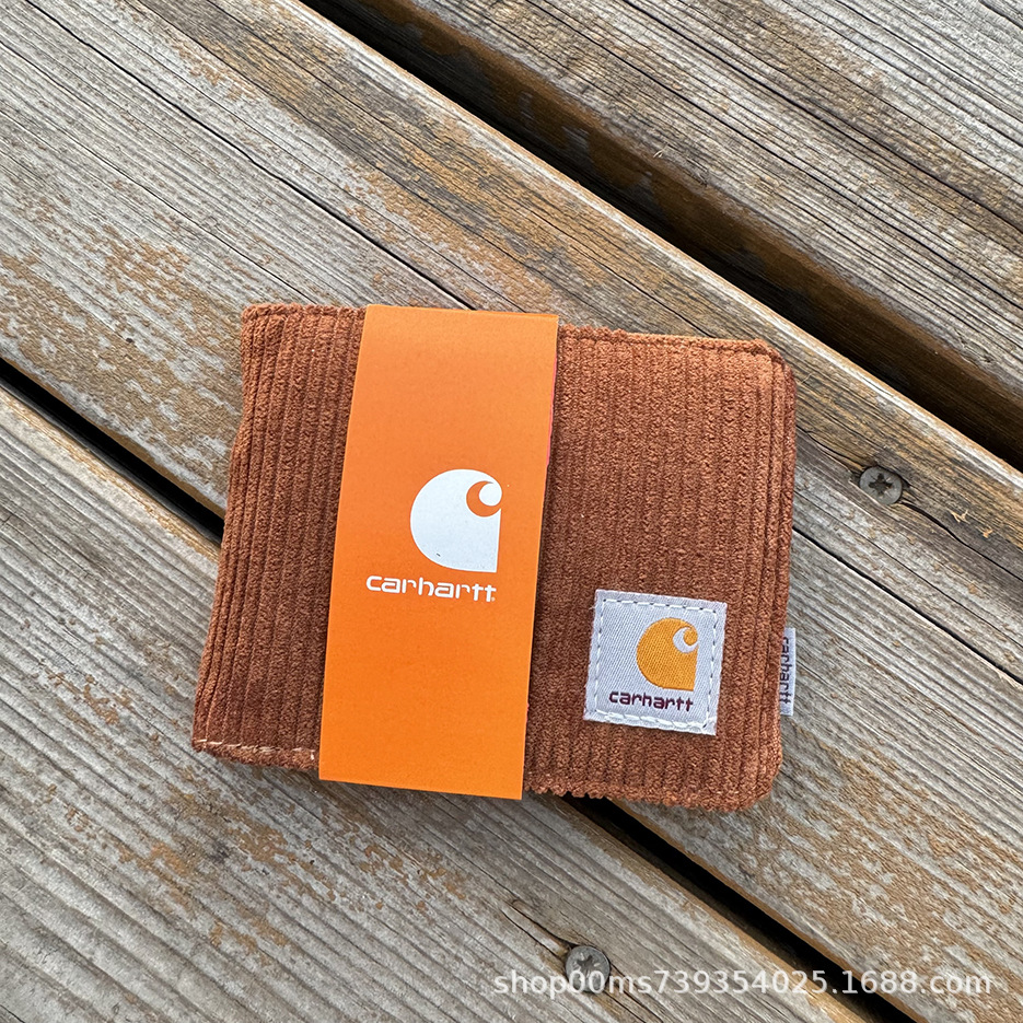 カードショートウォレット コーデュロイ ブラウン 箱なし。