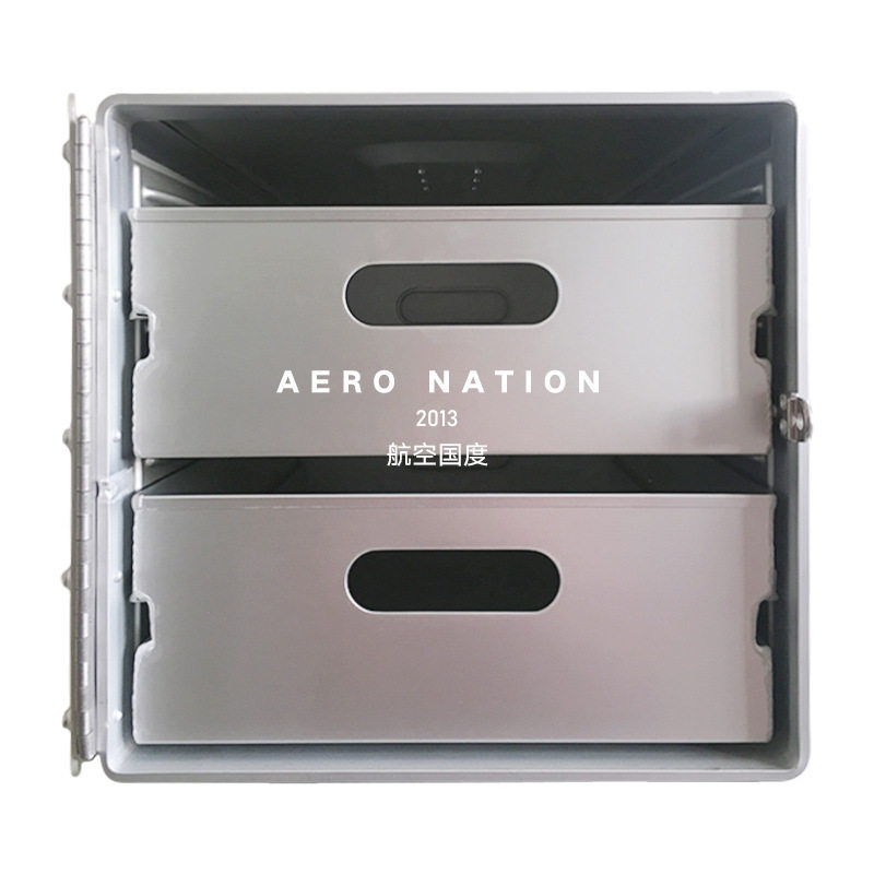 1 個 - アルミニウムカラーの小さなボックス + 2 つのアルミニウム引き出し