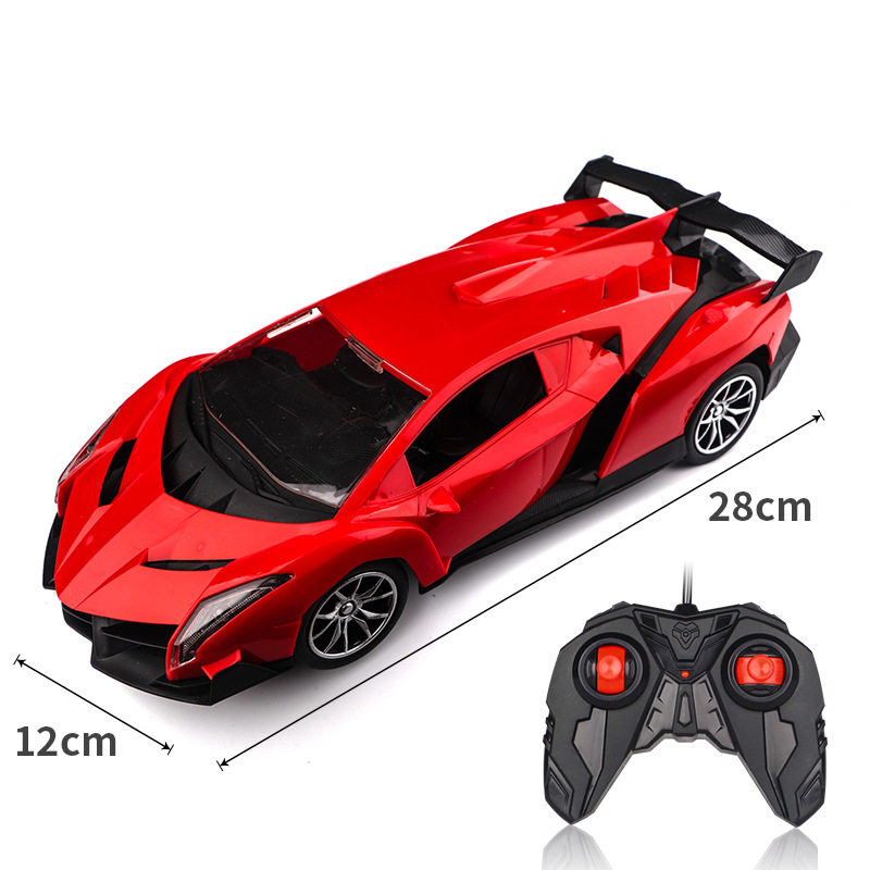 赤いランボーリモコン車【窓開けカラーボックス/電池なし】