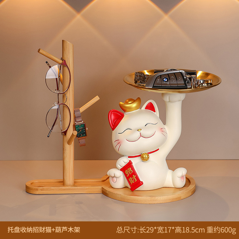 パレット招き猫 + ヒョウタン木枠