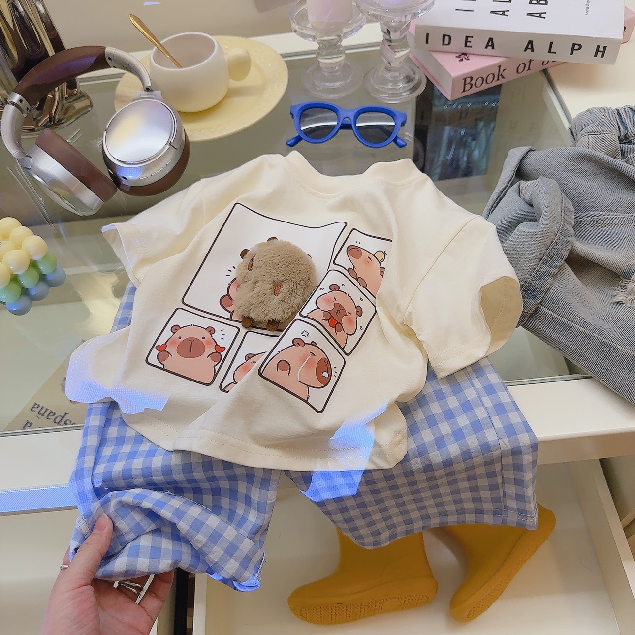 Tシャツ立体人形 カピバラ ベージュカラー
