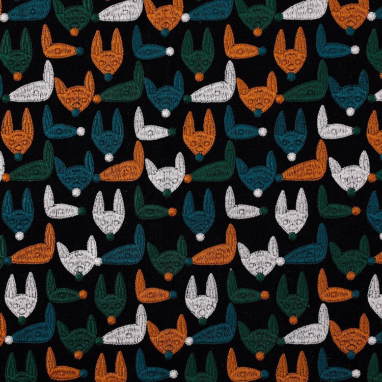 E20744 ブラック(ドア幅125cm 綿70% 麻30%)