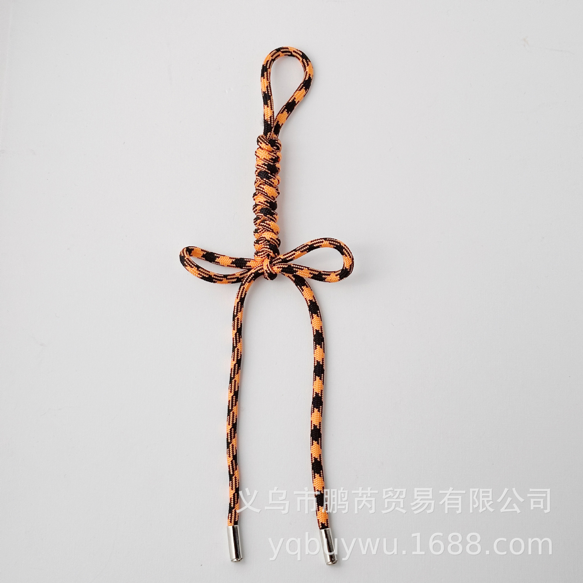 ハロウィンオレンジダイヤモンドリボン完成品 約25cm