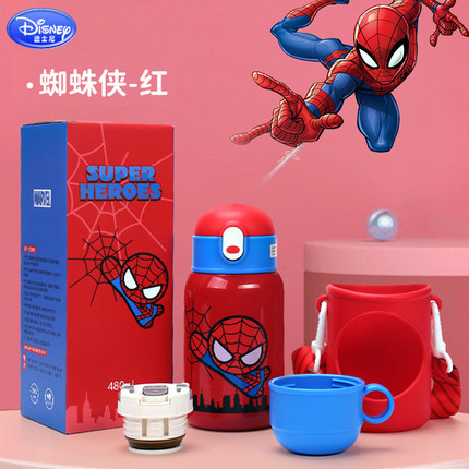 480ML レッド スパイダーマン [316+ 二重蓋カップカバー] 22017