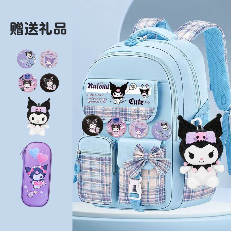 バタフライブルーの小さなプリント、3Dペンケース+ペンダント+バッジ付き