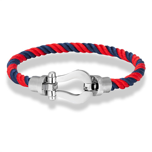 スチール色 + 青赤