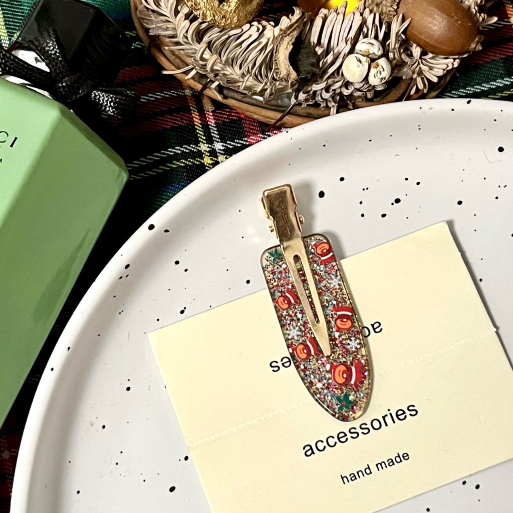 前髪クリップ-クリスマスヘラジカ