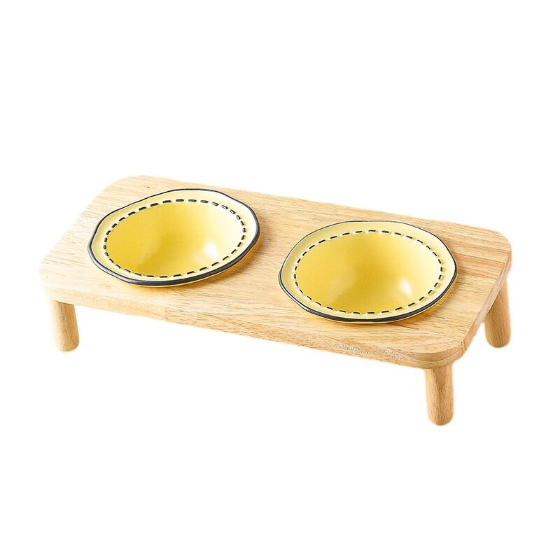 コミックボウル カスタード 2+ オーク材 ダブルホール ラック 傾斜シリンダー付き