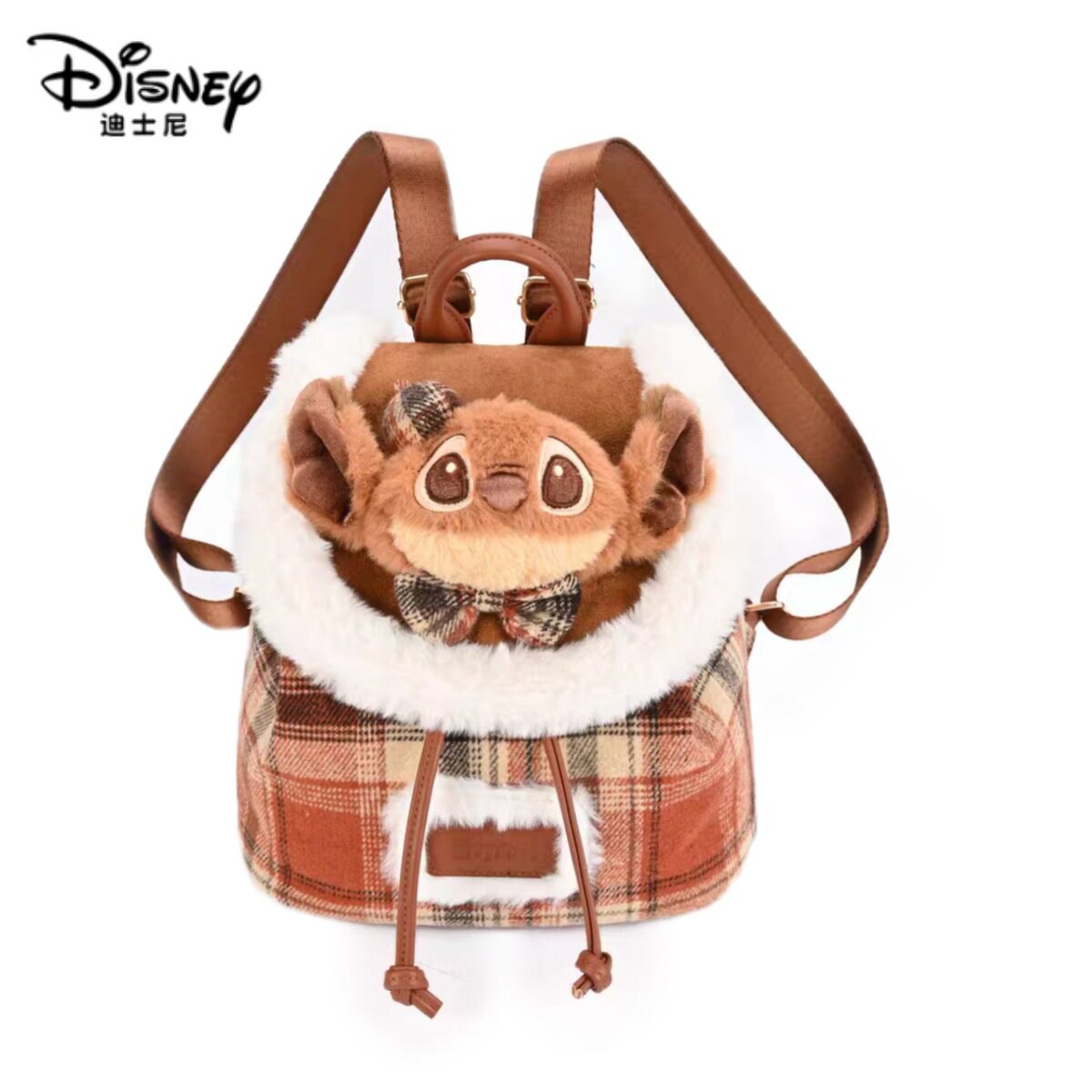 ディズニー ステッチ スノーベルベット バックパック 23x13x25.5cm