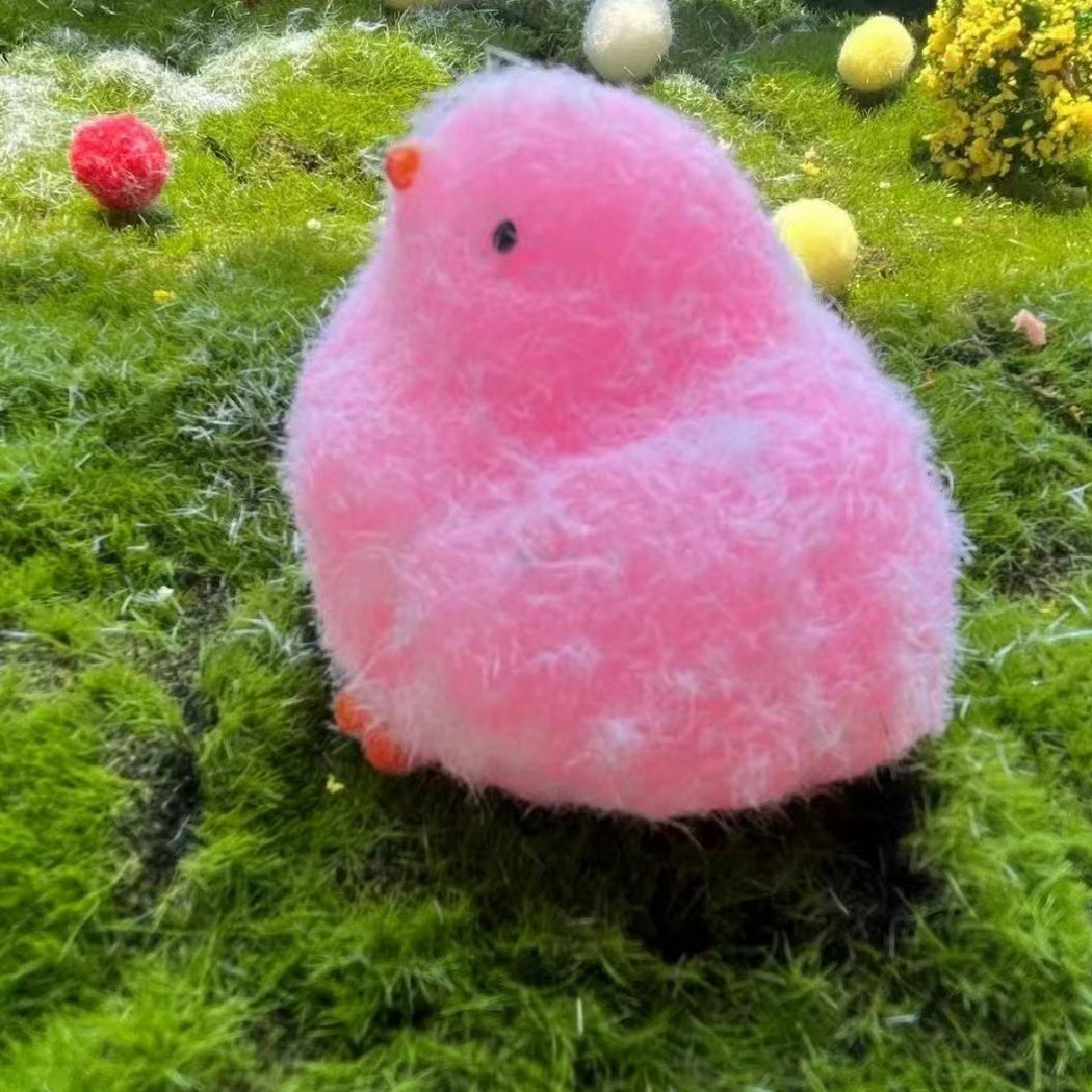 植毛された大きな鶏のピンク