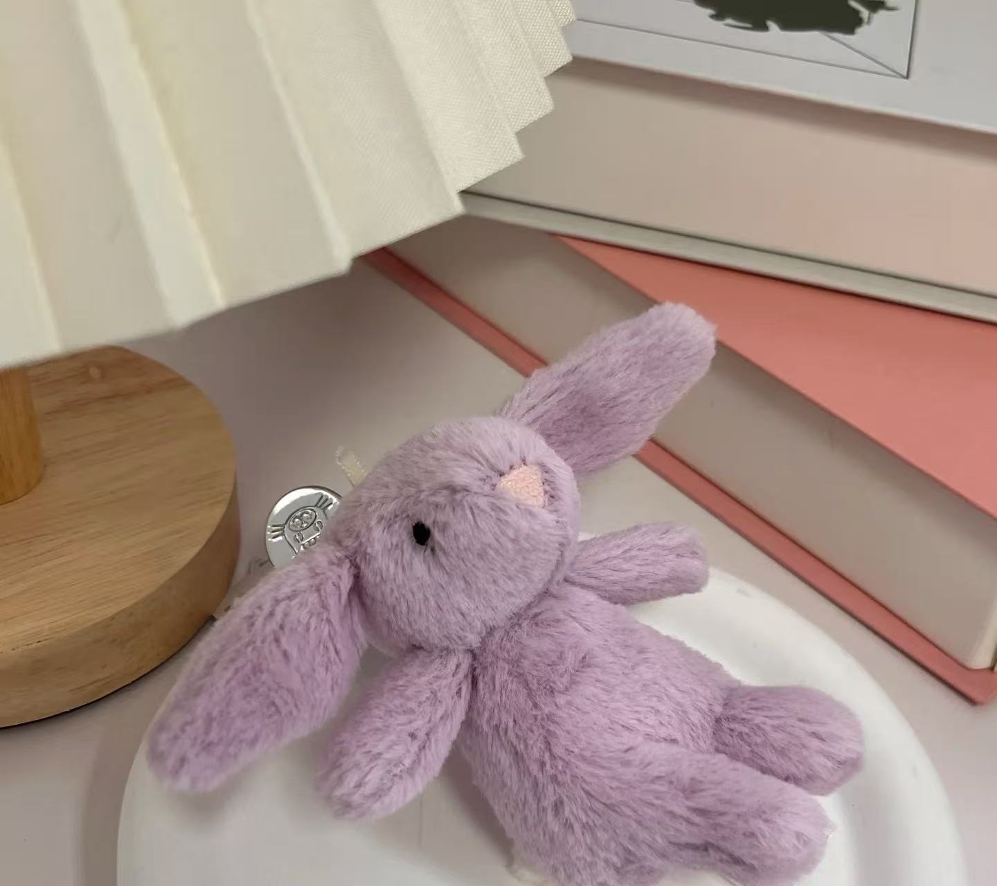 紫ウサギのキーホルダー
