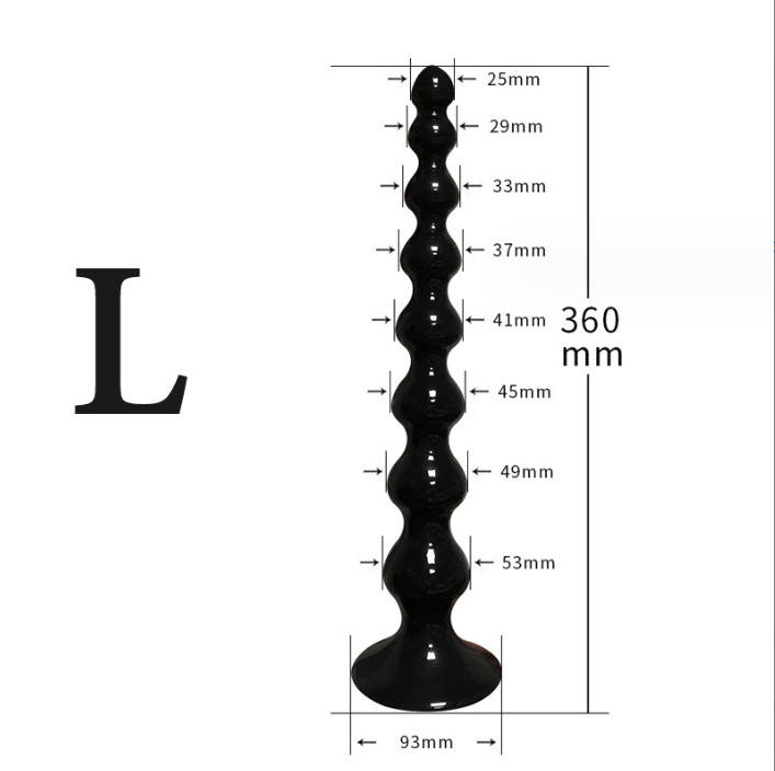 C621肛門プラグビーズ大サイズ-黒