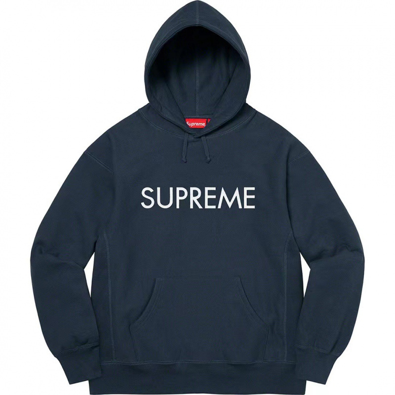 E549Supreme 22FW Capital フード付きスウェットシャツ サファイアブルー