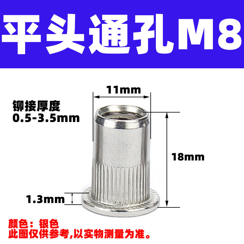 平頭m 8(高さ18mm)(5匹)