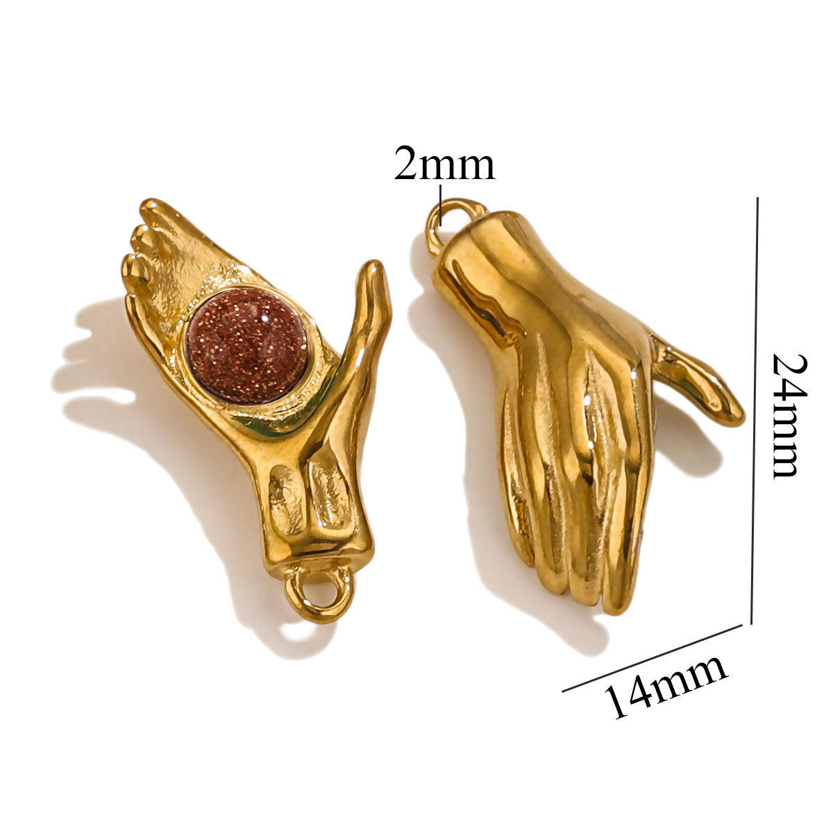 黄金のヤシ+天然茶色の砂岩