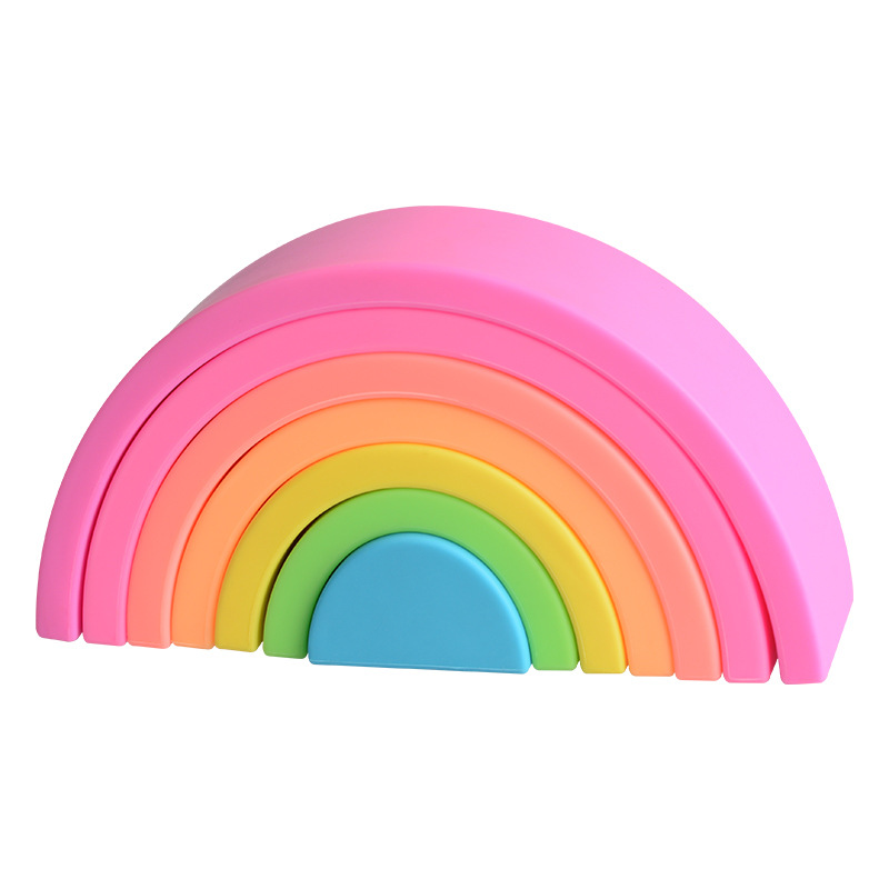 主粉七色の虹橋の積み重ね楽