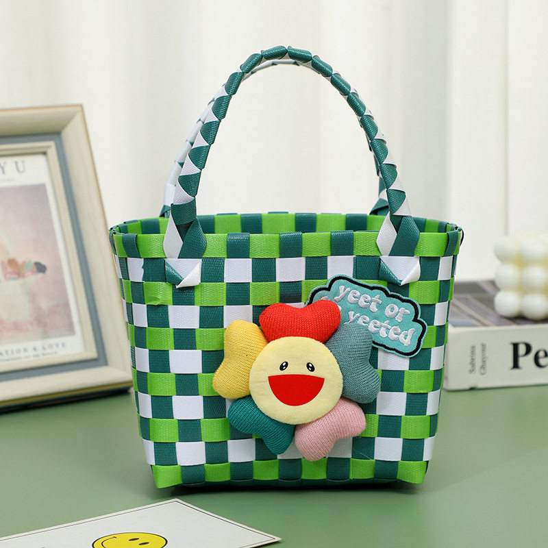 緑白笑顔花アルファベットサイズ高さ15幅16側幅9