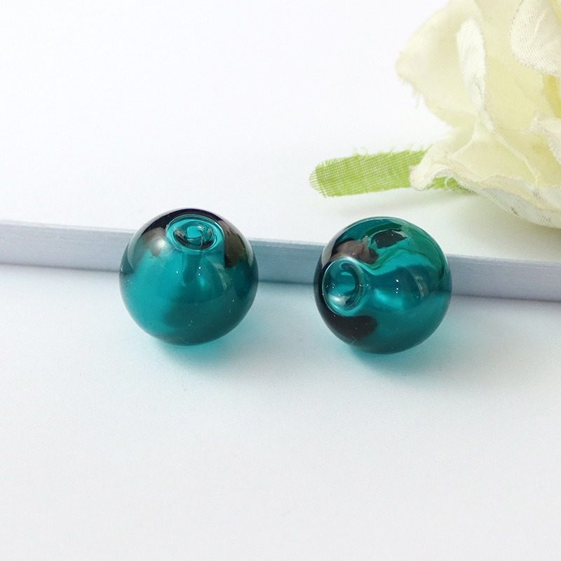 単穴漏れ防止マラカイトグリーンガラスエッセンシャルオイルビーズ