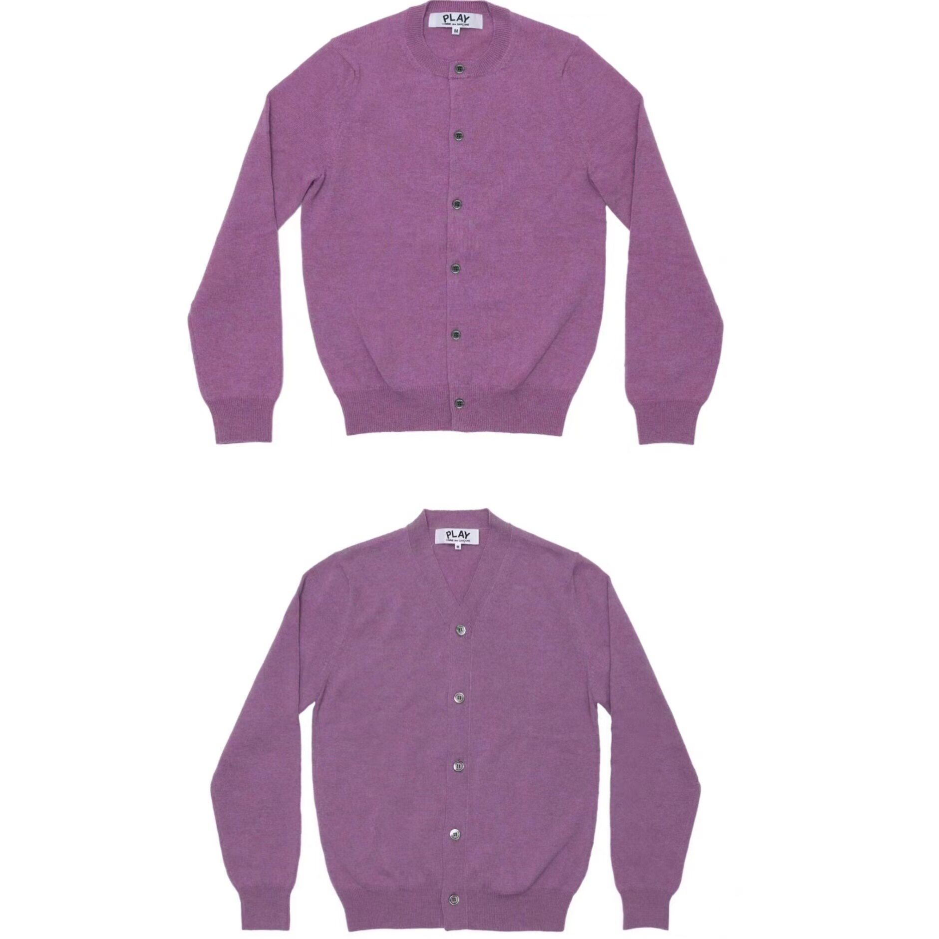 紫の袖口ミニ小さな赤いハート