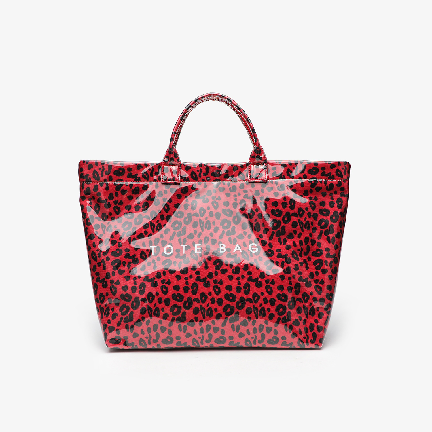 ローズレッドのヒョウ柄