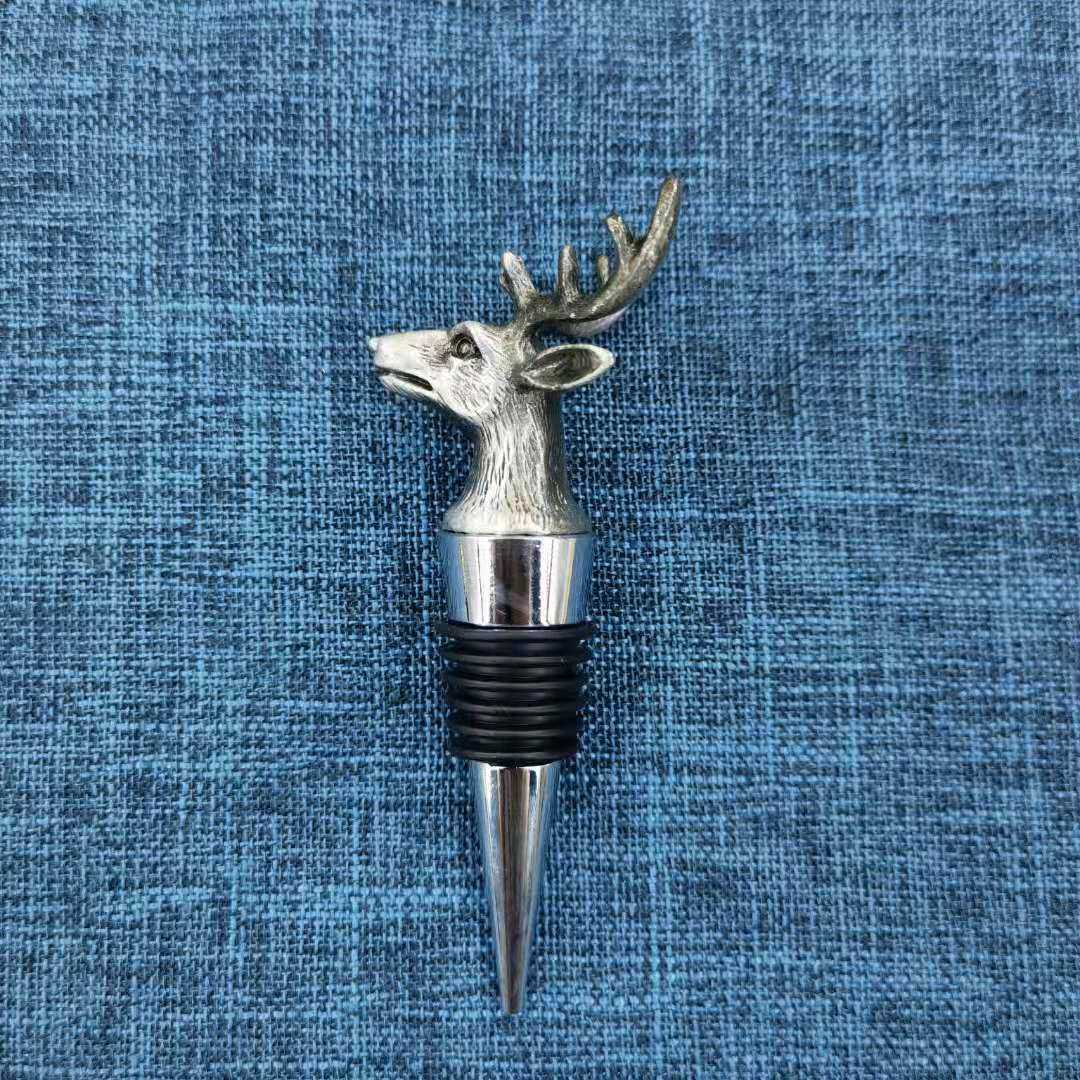 古錫色鹿頭酒瓶栓