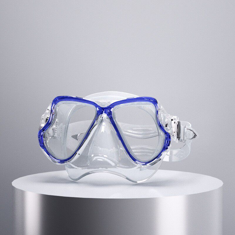 500 リキッドブルー透明ダイビングゴーグル